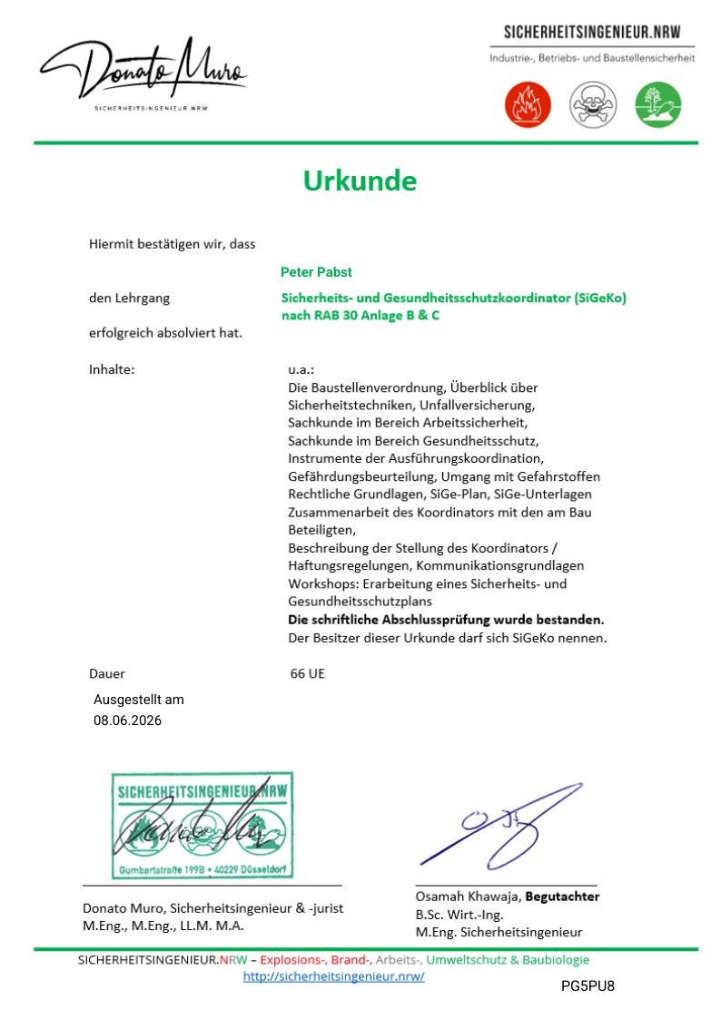 Sicherheits- und Gesundheitsschutzkoordinator